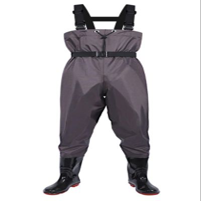 BLUEZY Nylon Youth Fishing Waders with Boots, Adjustable Shoulder Straps, Waterproof, Size C,39