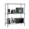 M MZG 3-Tier Metal Shelving Unit, Up to 340.5 kg, Chrome-Plated, 35 × 75 × 90.2 cm view 1