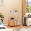 M MZG 3-Tier Metal Shelving Unit, Up to 340.5 kg, Chrome-Plated, 35 × 75 × 90.2 cm view 2