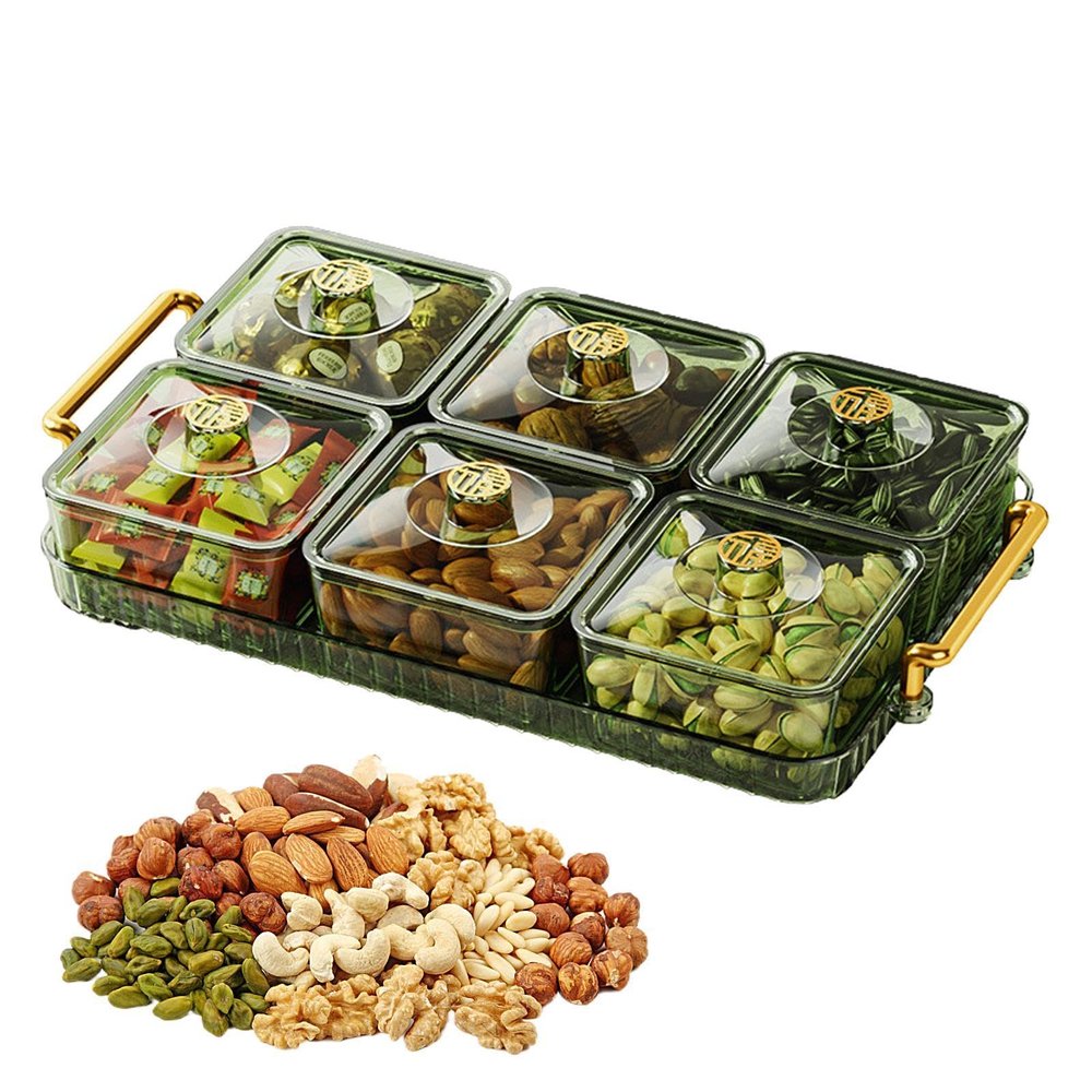 Monozoz Divided Serving Platter, Serving Tray with Compartments, Plate Tray