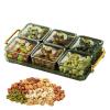 Monozoz Divided Serving Platter, Serving Tray with Compartments, Plate Tray view 1