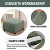 Square Stretch Velvet Footstool Slipcover, 40x40 to 60x60 cm view 4