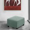 Square Ottoman Cover, Stretch Silver Fox Velvet, 40 x 40 to 60 x 60 cm view 2