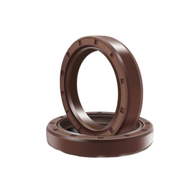 FKM TC Fluororubber Double-Lip Radial Shaft Seal with Spring, 32x48x8 mm, 2-Pack