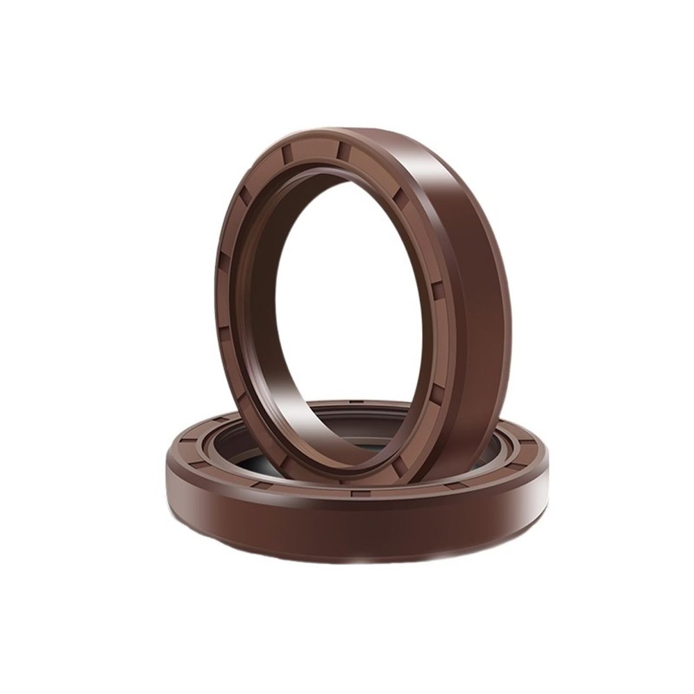 FKM TC Fluororubber Double-Lip Radial Shaft Seal with Spring, 32x48x8 mm, 2-Pack