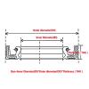 FKM TC Fluororubber Double-Lip Radial Shaft Seal with Spring, 32x48x8 mm, 2-Pack view 2