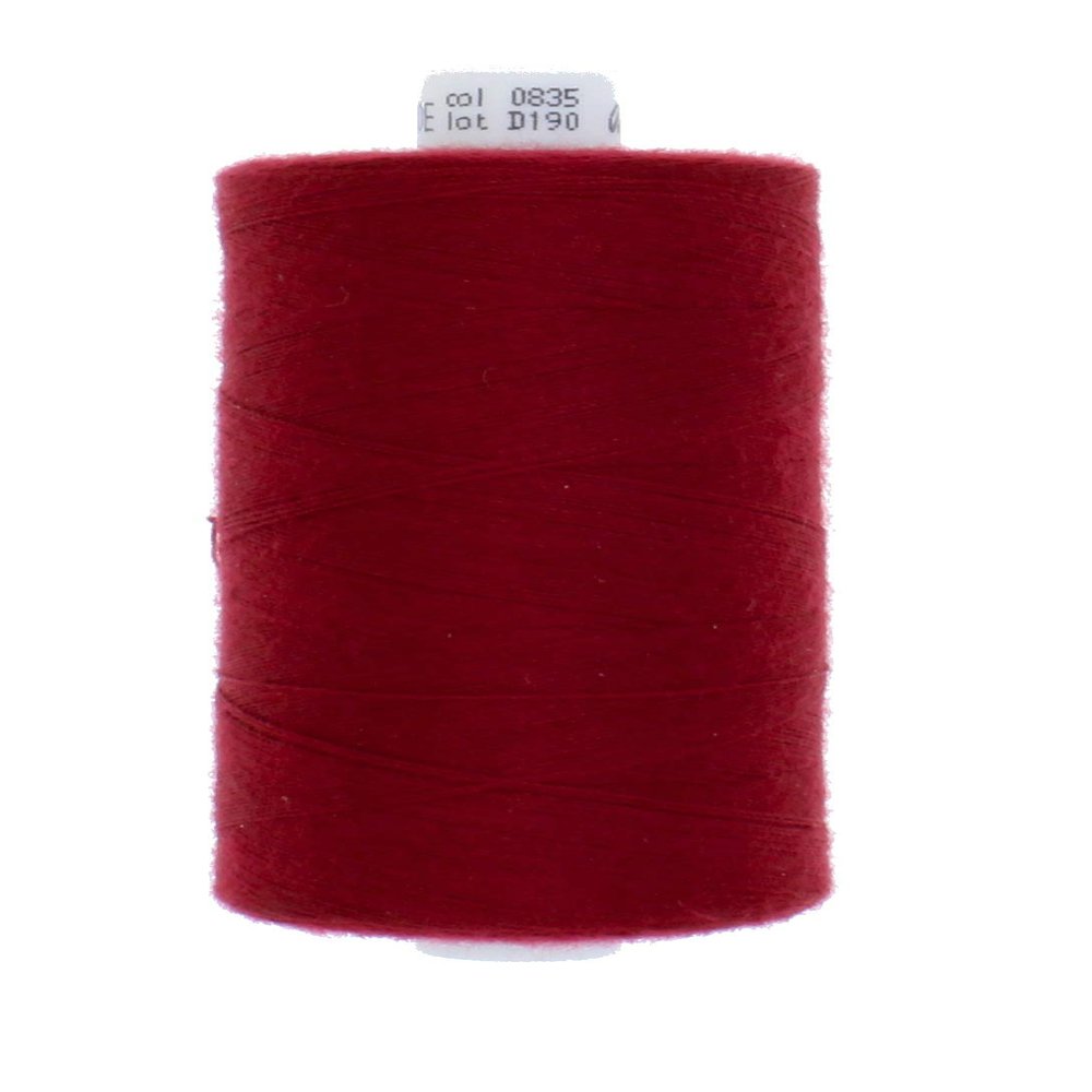 1,000 m Polyester Sewing Thread, Size 30, Dark Red 835