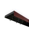 SN Deco 3-Track Curtain Track with 5 cm Mahogany Fascia, Black, 200 cm view 1