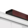SN Deco 3-Track Curtain Track with 5 cm Mahogany Fascia, Black, 200 cm view 2