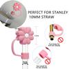 Stanley Cup Accessory Set with Floral Straw Cover, Name Letter, Handle Charm & Silicone Sleeve view 4