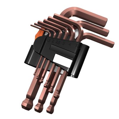 Kingke Hex Key Set, L-Shaped Double-Ended Hex Wrenches, Flat and Ball Ends, Hand Tools