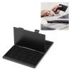 SIM Card Storage Box, Lightweight Aluminum Case with 4 SIM, 12 Nano SIM and 4 SIM Slots view 1