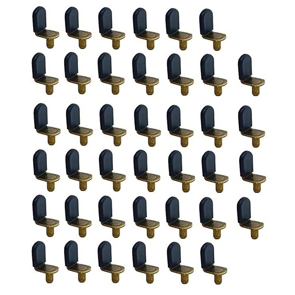 ZEZEFUFU 40-Piece L-Shaped Shelf Support Pins, 1/4-Inch Metal Cabinet Shelf Clips