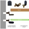ZEZEFUFU 40-Piece L-Shaped Shelf Support Pins, 1/4-Inch Metal Cabinet Shelf Clips view 3