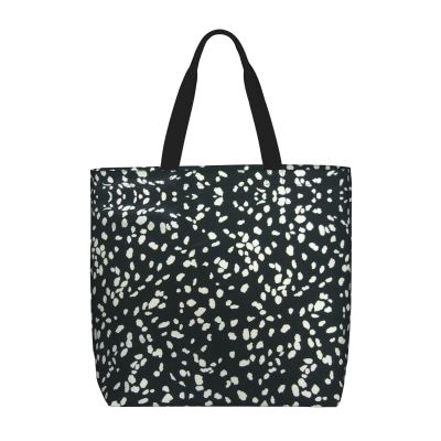 Blue Grace Flora Print Shoulder Shopping Bag, Black and White Leopard, One Size