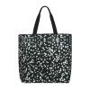 Blue Grace Flora Print Shoulder Shopping Bag, Black and White Leopard, One Size view 1