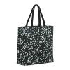 Blue Grace Flora Print Shoulder Shopping Bag, Black and White Leopard, One Size view 2
