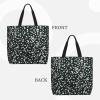 Blue Grace Flora Print Shoulder Shopping Bag, Black and White Leopard, One Size view 3