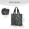 Blue Grace Flora Print Shoulder Shopping Bag, Black and White Leopard, One Size view 4