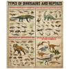 FJQWKLF Dinosaur and Reptile Facts Metal Sign, 8 x 12 in view 1