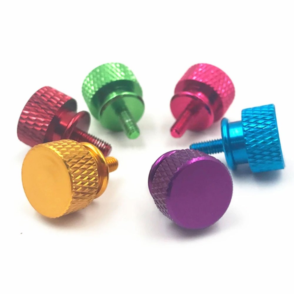 HEAIYB 10-Pack M3/6-32/M4 Aluminum Alloy Thumb Screws