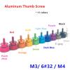 HEAIYB 10-Pack M3/6-32/M4 Aluminum Alloy Thumb Screws view 2