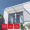 Door Canopy with UV Protection, Aluminum Frame, Transparent Polycarbonate, 120 × 150 cm view 2
