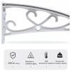 Door Canopy with UV Protection, Aluminum Frame, Transparent Polycarbonate, 120 × 150 cm view 4