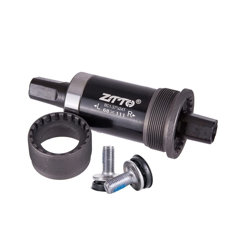 GERRIT Bicycle Bottom Bracket, 111/113.5/122.5 mm, Square-Taper Crank Spindle (Color: 68X113L)