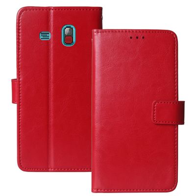 Anybird Flip Leather Case for Tosaju Big Button, CHAKEYAKE Big Button, and Uleway Big Button 2.4-inch Phones, Red