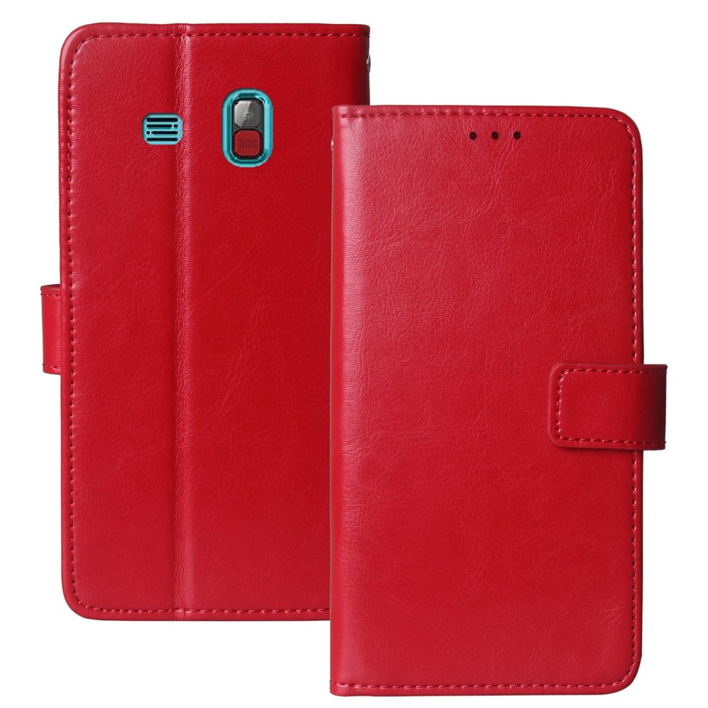 Anybird Flip Leather Case for Tosaju Big Button, CHAKEYAKE Big Button, and Uleway Big Button 2.4-inch Phones, Red