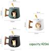 3D Animal Ceramic Coffee Mug with Handle, Matte Finish, 500 ml, Color B view 2