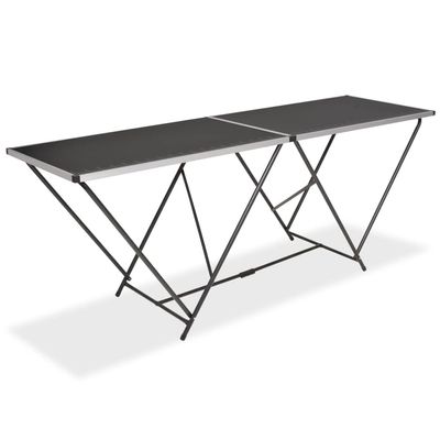 AUUIJKJF Folding Side Table, MDF and Aluminum, 200 x 60 x 78 cm