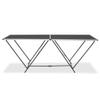 AUUIJKJF Folding Side Table, MDF and Aluminum, 200 x 60 x 78 cm view 2