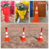 Tavkomco Retractable Traffic Cone Barrier Tape, 2/3/5/10 m, Cone-Mounted Emergency Warning Belt with Automatic Retraction view 2