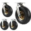 Heavy-Duty Industrial Casters, Trolley Transport Casters, Replacement Rubber Furniture Casters, 2 Swivel and 2 Rigid Casters, 150 mm, 200 mm, 250 mm view 1