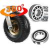 Heavy-Duty Industrial Casters, Trolley Transport Casters, Replacement Rubber Furniture Casters, 2 Swivel and 2 Rigid Casters, 150 mm, 200 mm, 250 mm view 4