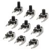 100-Piece 6x6mm PCB Right-Angle Momentary Tactile Push Buttons with Standoff, 6x6x7.5mm view 1