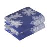 FRODOTGV Decorative Hand Towels, Blue Christmas Snow Illustration, 2-Piece Set view 2