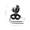 Abaodam 12 Reusable Feather Masks for Masquerade Balls and Cosplay, Black view 3