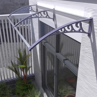 Window and Door Awning, Polycarbonate Canopy, UV-Resistant Weather Protection