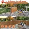 MMleYN Natural Reed Fence, 60–140 cm Tall, Bamboo Privacy Screen, Carbonized Color view 3