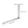 QUARKZMAN 2-Pack Slotted Stainless Steel Angle Brackets, 165 x 120 x 3.2 mm, 90-Degree L Brackets for Furniture and Tables, Silver view 2