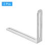 QUARKZMAN 2-Pack Slotted Stainless Steel Angle Brackets, 165 x 120 x 3.2 mm, 90-Degree L Brackets for Furniture and Tables, Silver view 3
