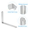 QUARKZMAN 2-Pack Slotted Stainless Steel Angle Brackets, 165 x 120 x 3.2 mm, 90-Degree L Brackets for Furniture and Tables, Silver view 4