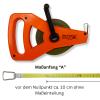 Richter METRI-POLYSAN Steel Tape Measure, 100 m, 13 mm, Type R, with 2 m DEWEPRO Folding Rule view 2