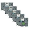 vhbw 5-Pack Label Tape Cassettes Compatible with Brother PT H101C view 1