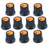 VWWJCCRO 10-Piece 6 mm Knurled Potentiometer Knob Caps, Orange view 1