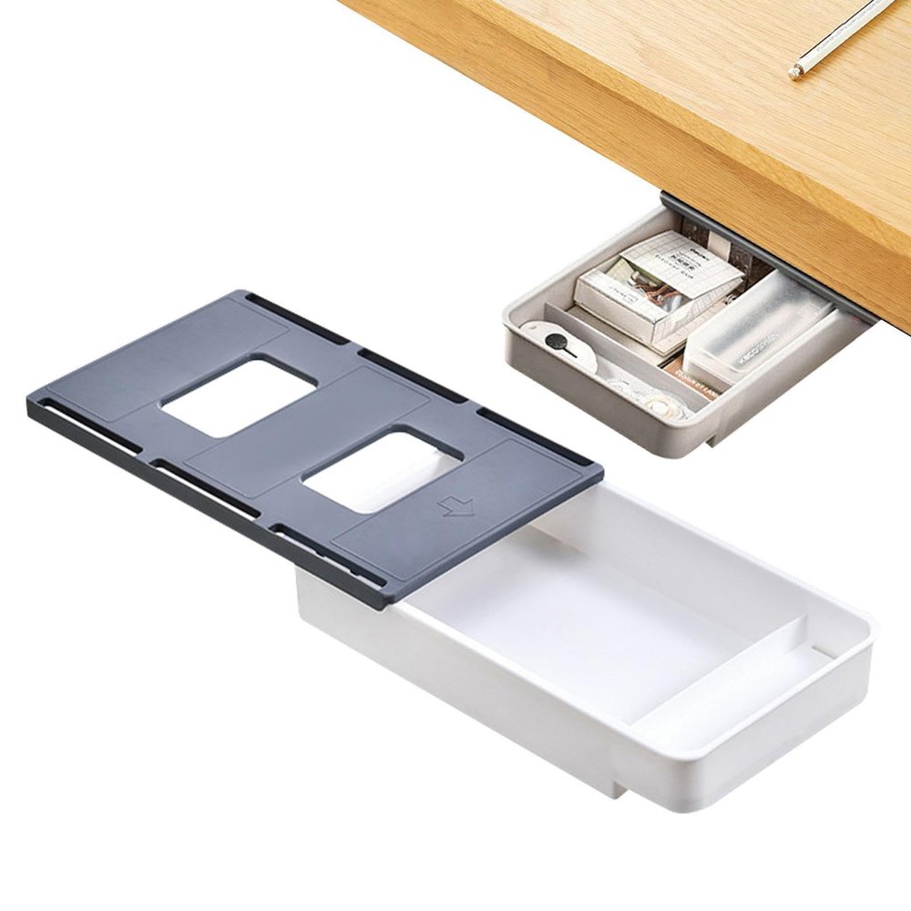 Zvn Zojne Under-Desk Pull-Out Drawer for Desk Supplies