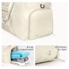 Ceneda Women's 20-Inch Sports Duffel Bag with Wet and Shoe Compartments, Ivory view 4